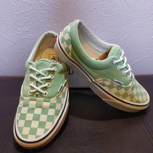 Vans Old Skool 'green/white' Low checkered US Womens 7.5